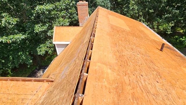 Partial plywood roof replacement